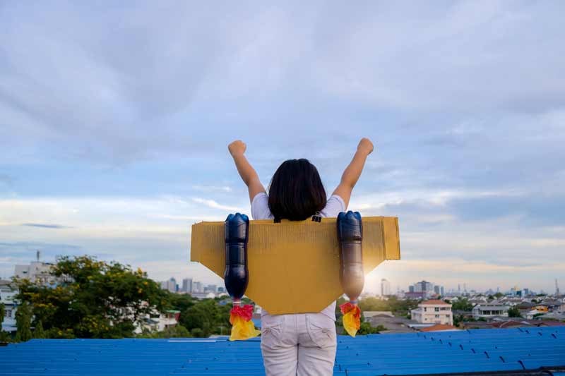 Image of young girl empowered by the power of STEM education